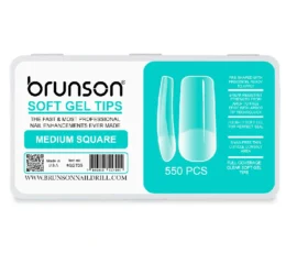 Brunson clear Soft Gel tips Medium Square SGT05